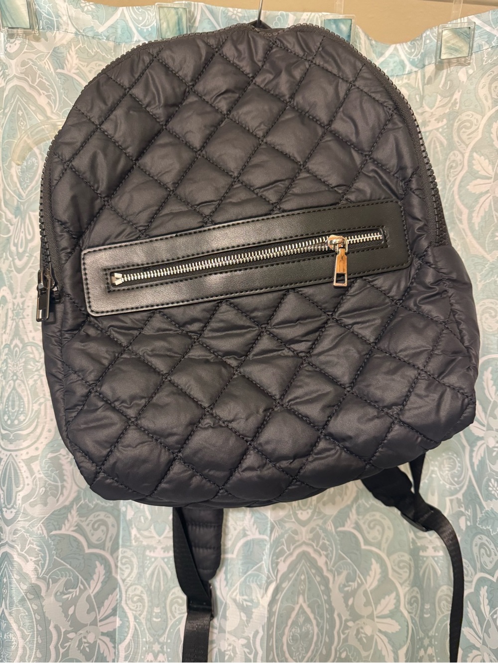 Quilted Black Women's Backpack - Sleek Everyday Bag